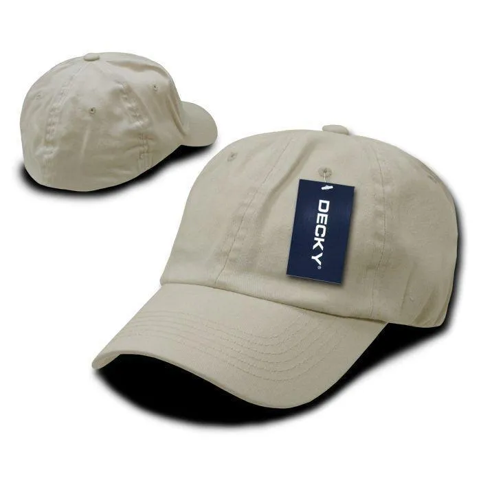 1 Dozen Decky Washed Cotton Polo Style Flex Fitted Baseball Hats Caps Wholesale Lots