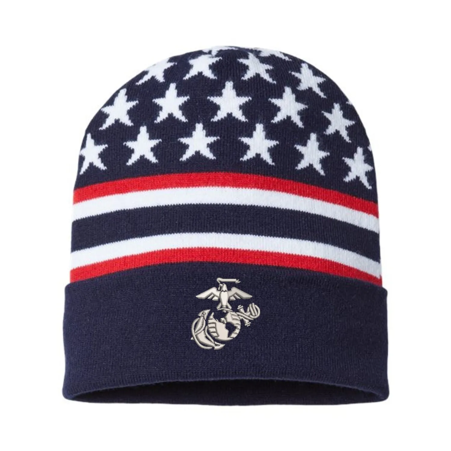 Eagle Globe & Anchor Patriotic Cuffed Watch cap