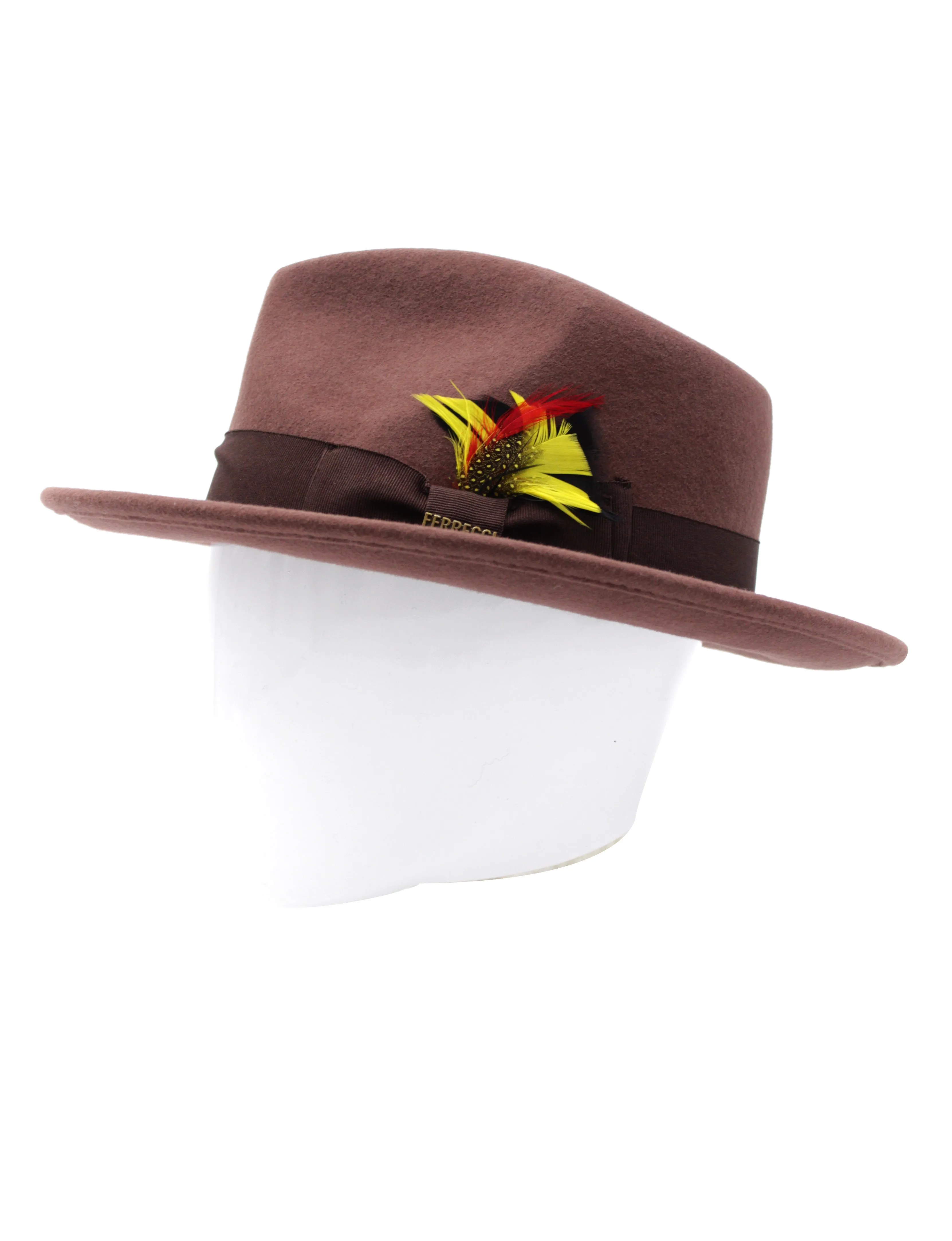 FHY INC,SOLID-FEDORA-HATS-CR FEDORA-BROWN