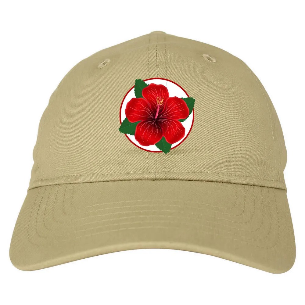 Hibiscus Flower Chest Mens Dad Hat Baseball Cap