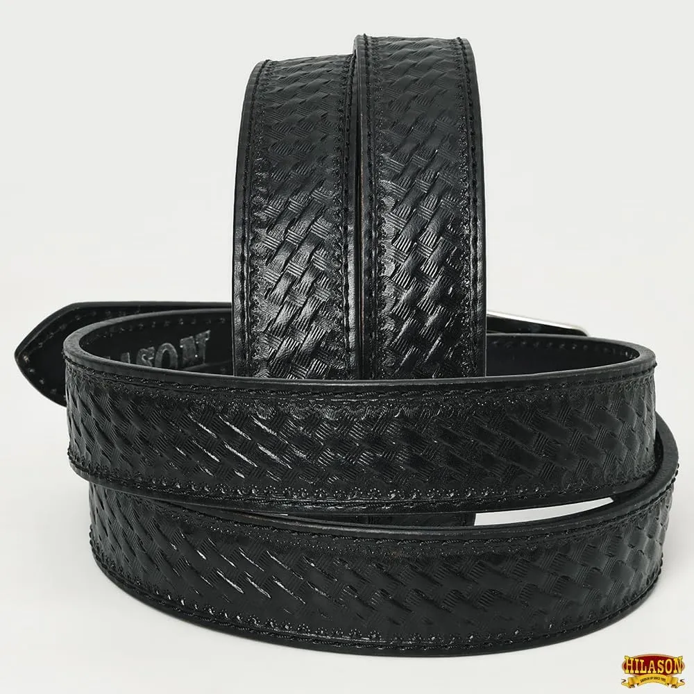 HILASON Western Genuine Leather Belt for Men Women Cowboy Cowgirl Handmade Unisex Full Grain Heavy Duty Floral Tooled Belt