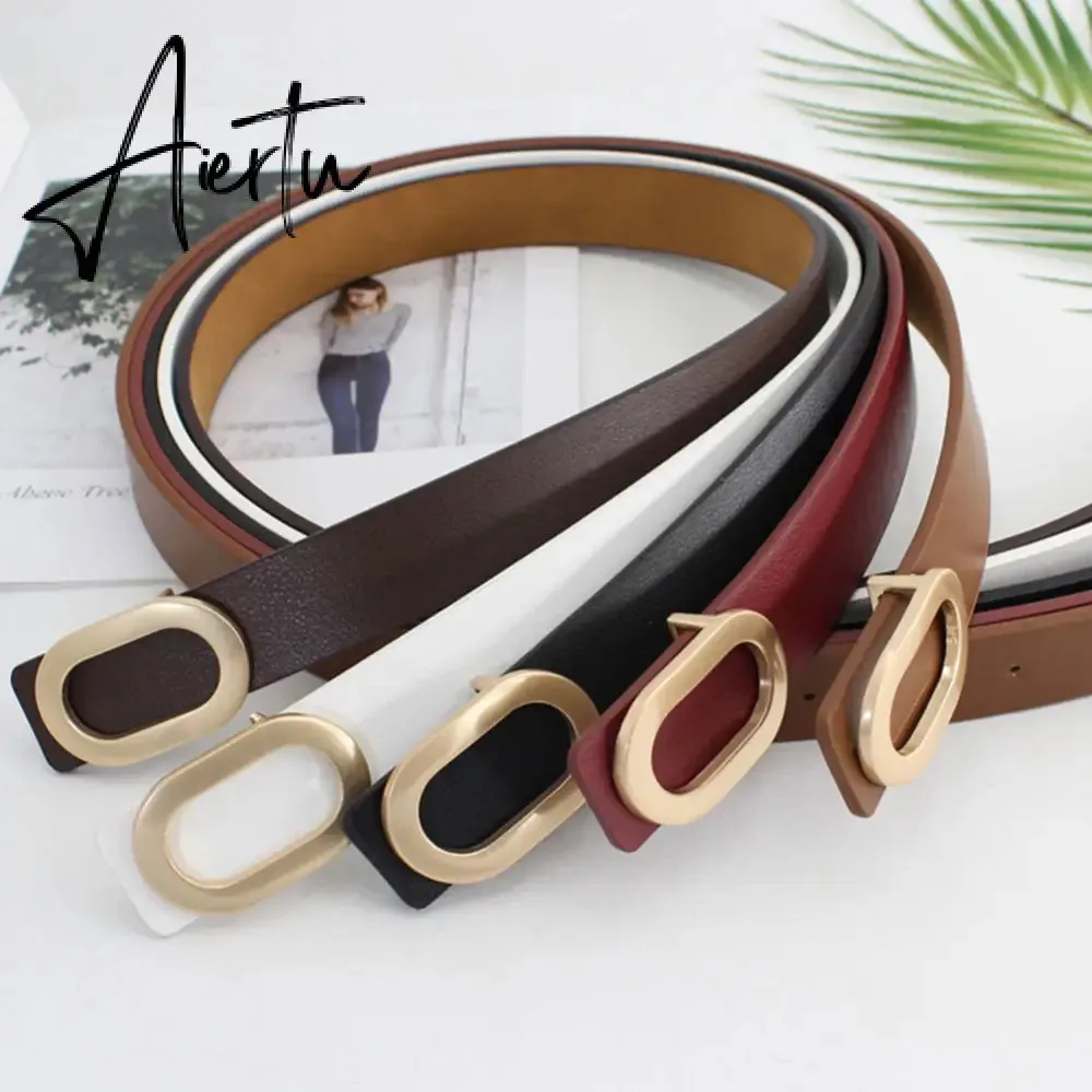 Hot Ladies Adjustable Thin Belts for Women Fashion Luxury Brand Designer Style Skinny Coat Jacket Dress Jeans Waist Belt Female