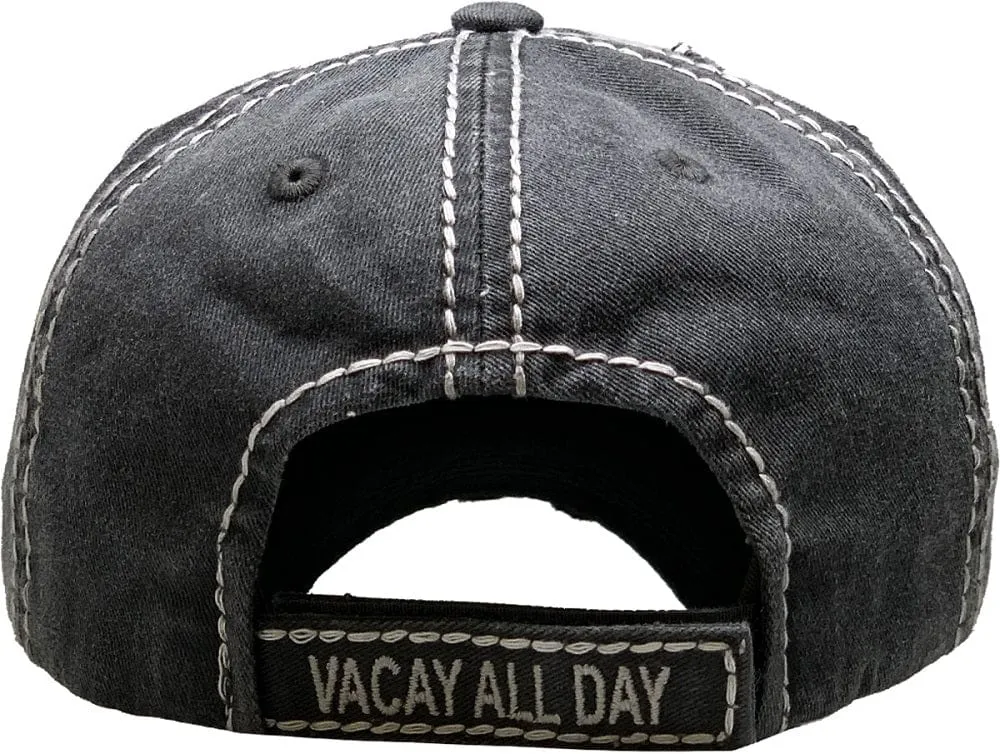KBV1355 "Vacay All Day" Vintage Washed Baseball Cap