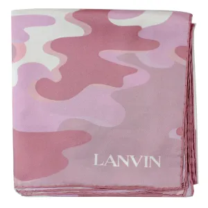 Lanvin Scarf Pink Camo - Twill Silk Square Foulard SALE