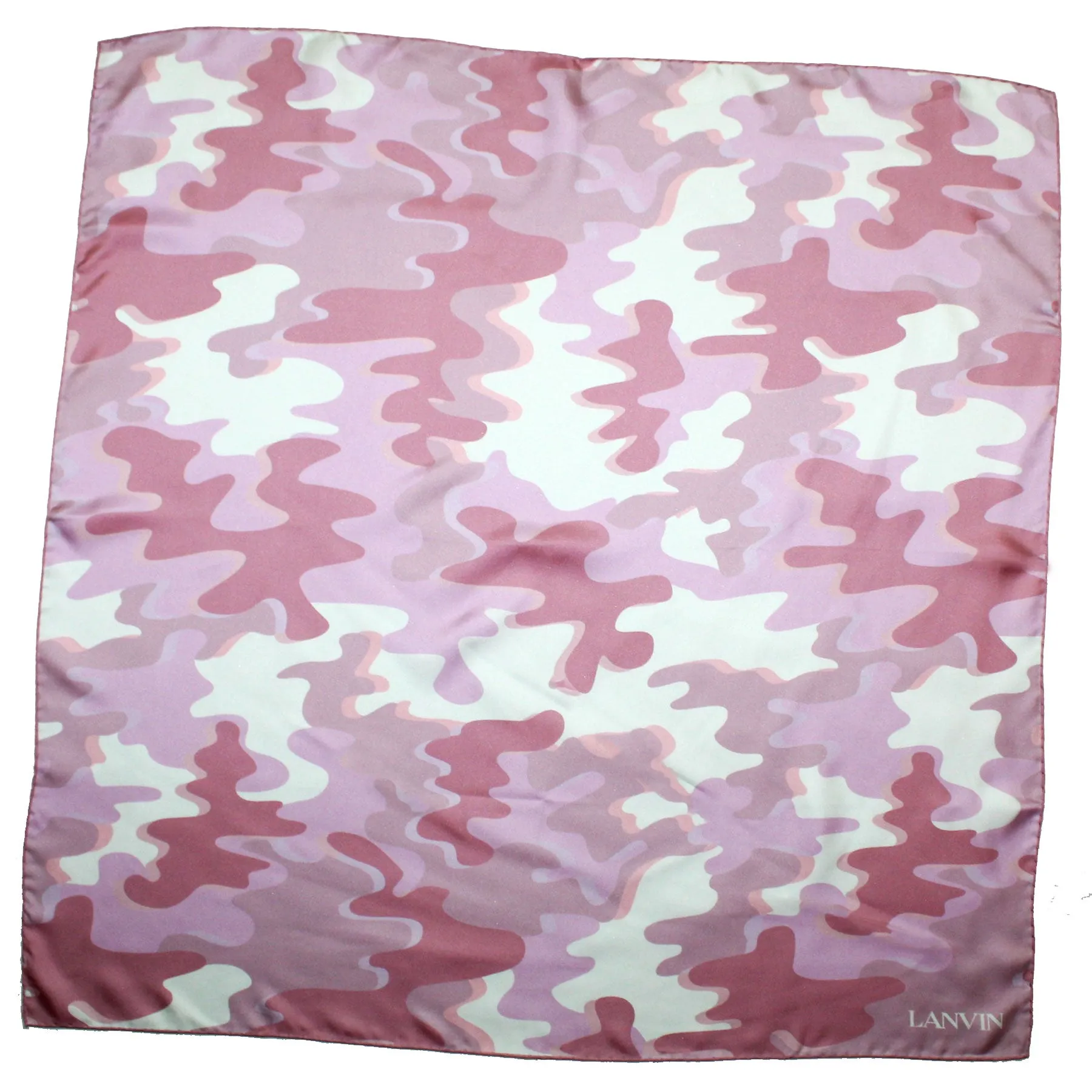 Lanvin Scarf Pink Camo - Twill Silk Square Foulard SALE