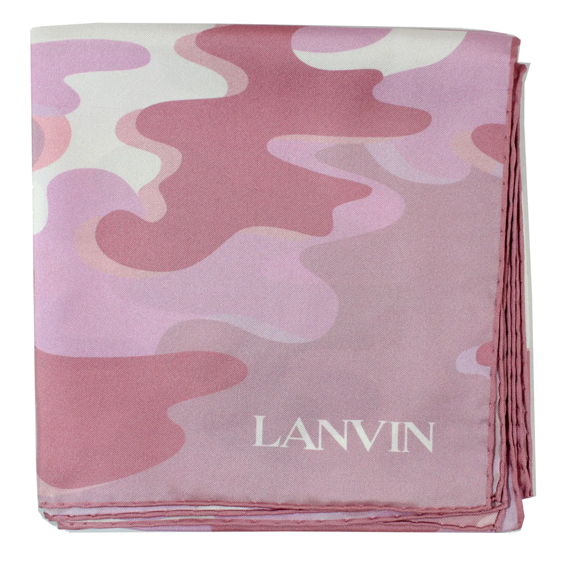 Lanvin Scarf Pink Camo - Twill Silk Square Foulard SALE