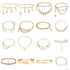 Luxury Women Chain Belts Waistbands All-match Waist Gold Silver