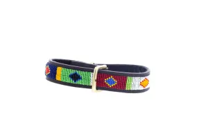 Maasai Beaded Leather Dog Collar