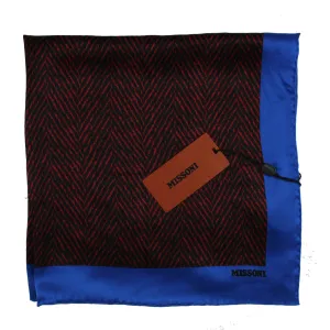 Missoni Small Silk Scarf Royal Blue Fire Red Black SALE