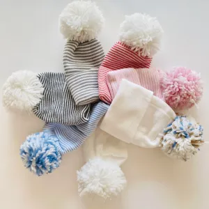 Newborn Pom Pom Hospital Hats