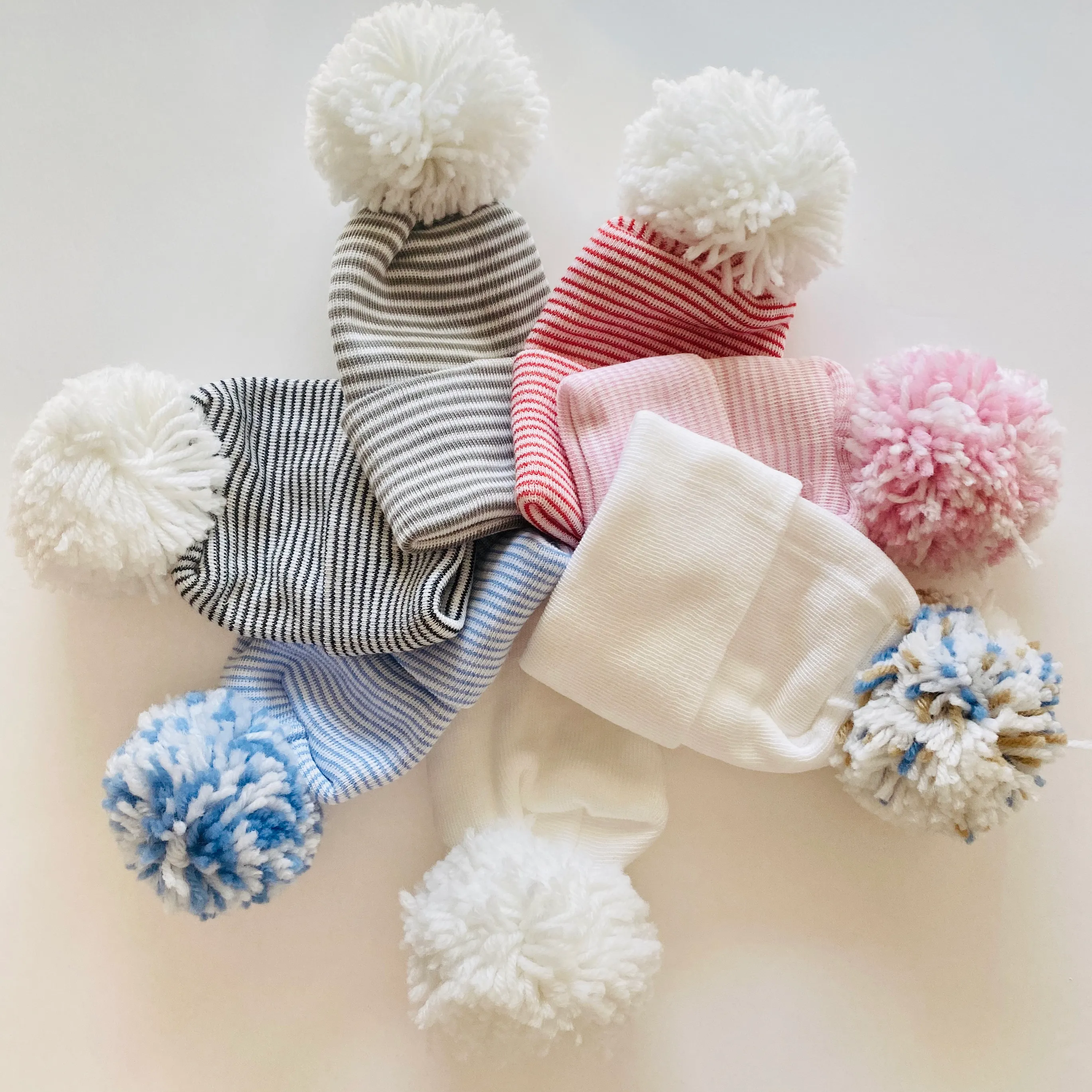 Newborn Pom Pom Hospital Hats