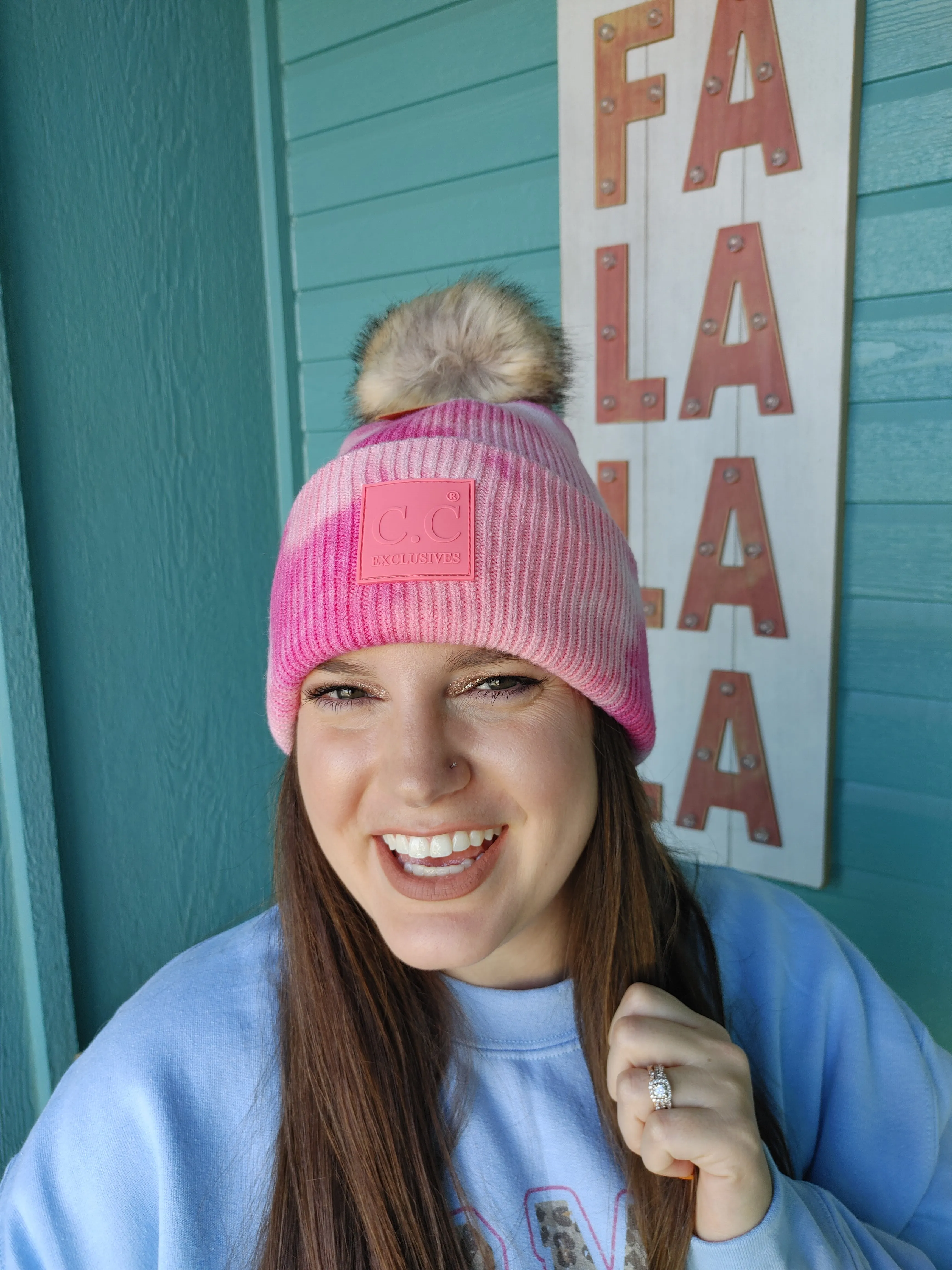 Pink Tie Dye C.C. Beanie