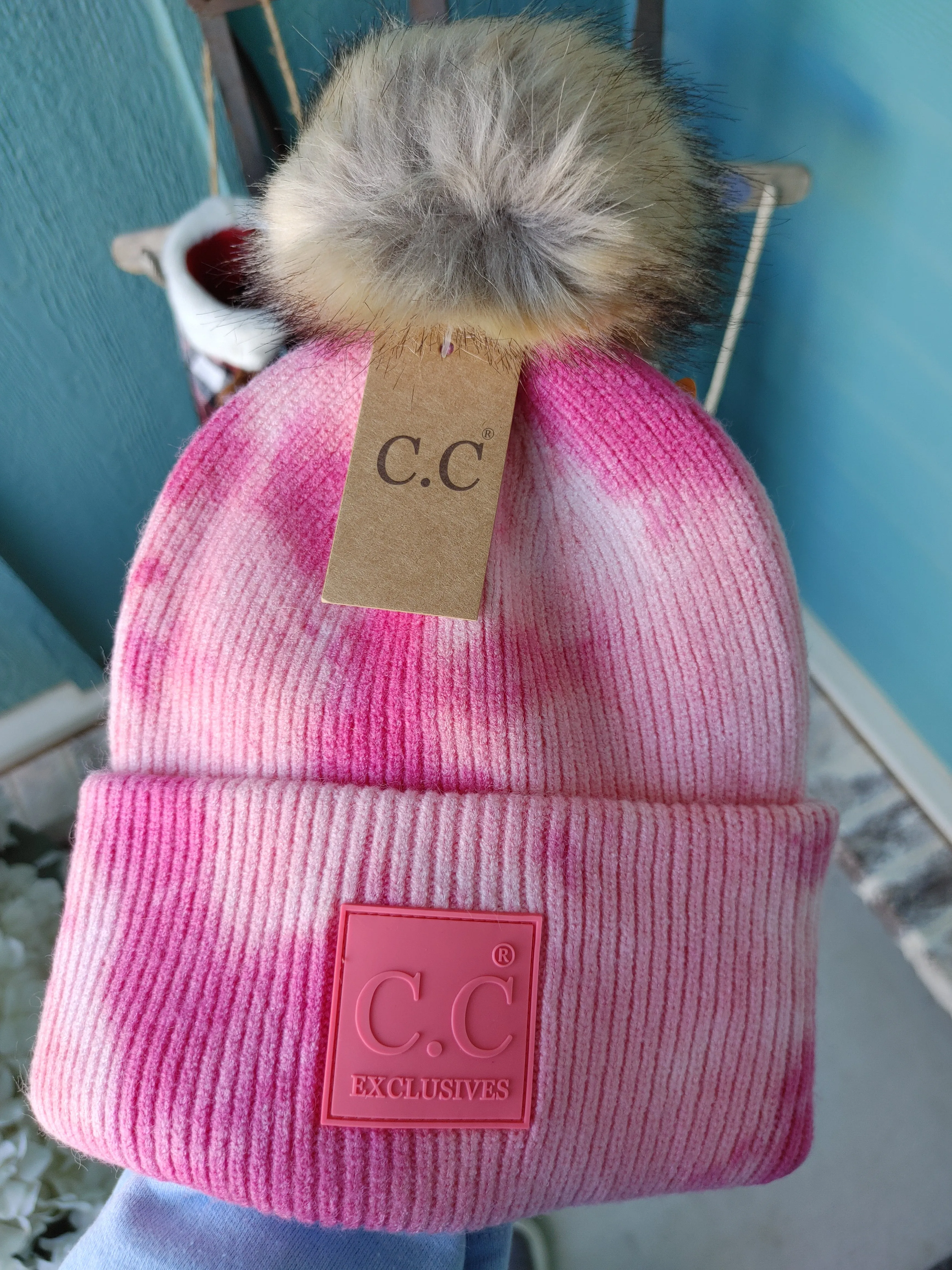Pink Tie Dye C.C. Beanie