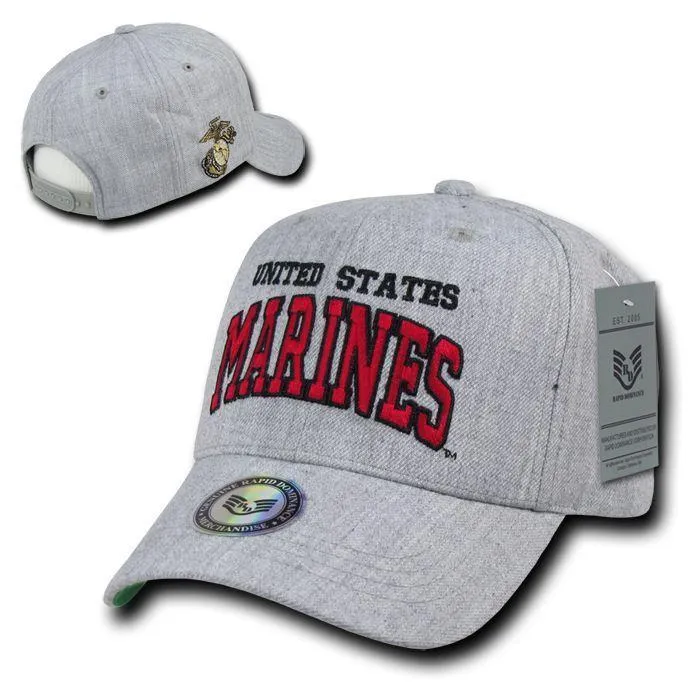 Rapid Dominance Military Air Force Navy Coast Guard Army Marines Grey Baseball Hats Caps