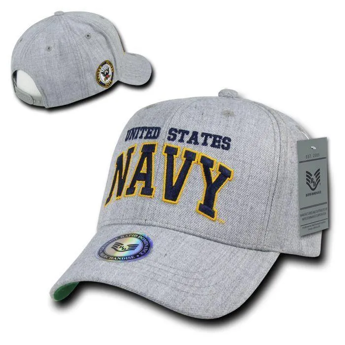 Rapid Dominance Military Air Force Navy Coast Guard Army Marines Grey Baseball Hats Caps