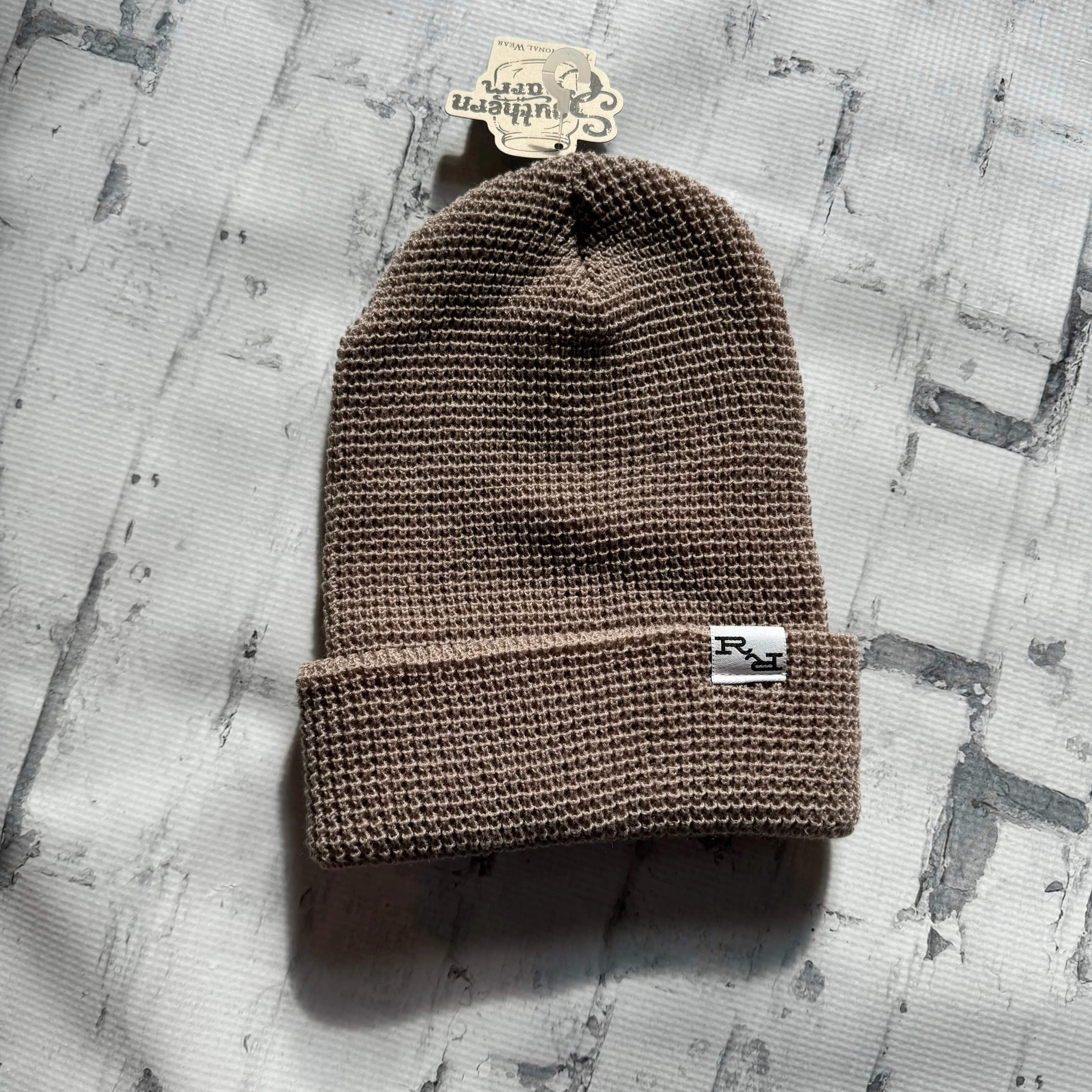 Ripple and Run “Crochet" Beanie - Sand