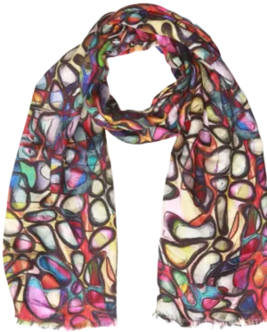 Stained Glass Wool Matte Scarf