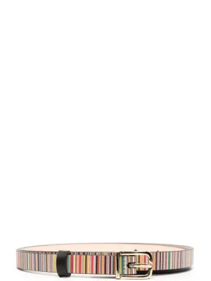 Women Belt Skinny Signature Stripe