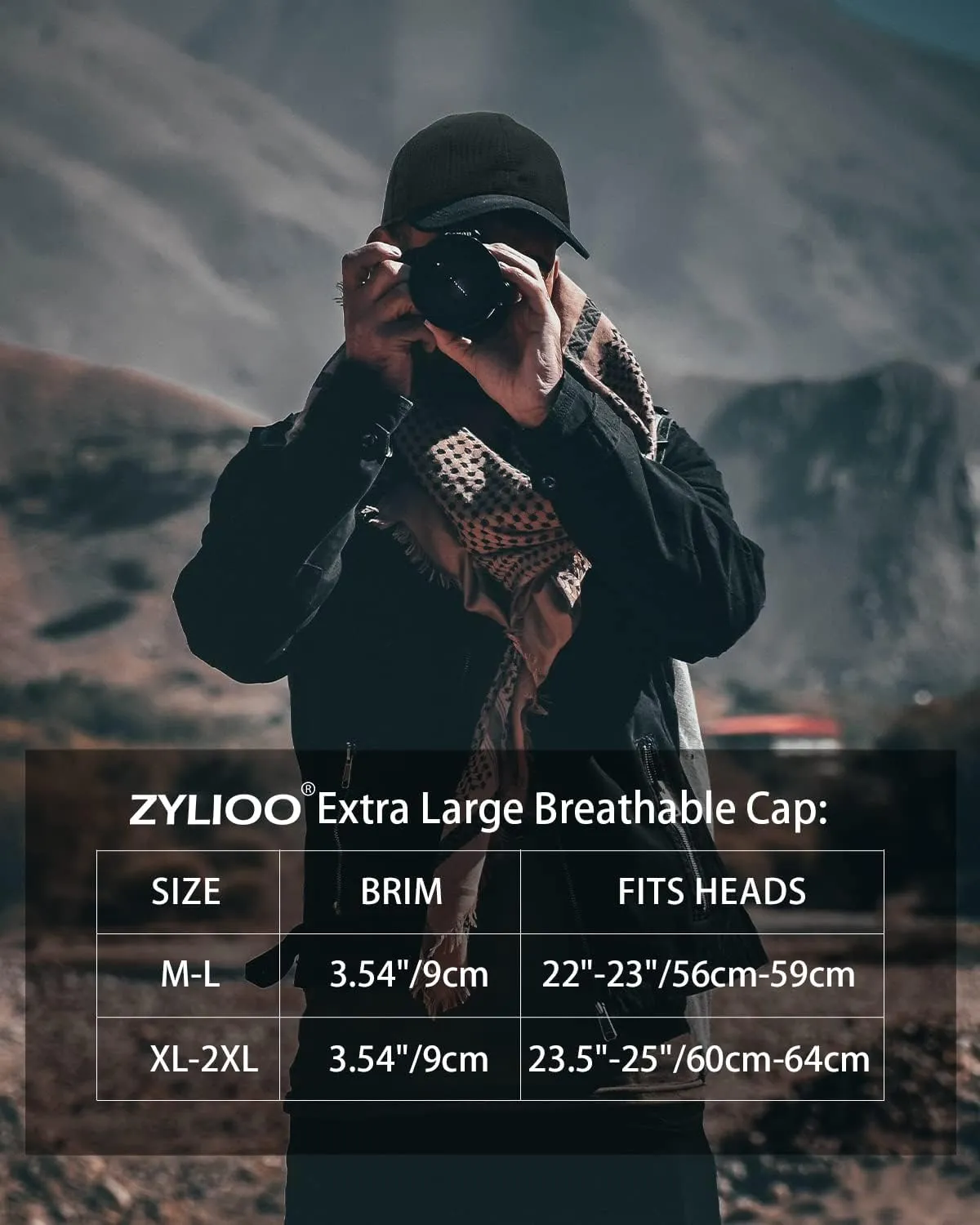 Zylioo Oversize XXL Baseball Cap,Long Brim Mesh Cap for Big Heads 22"-25",Large Summer Sun Hat