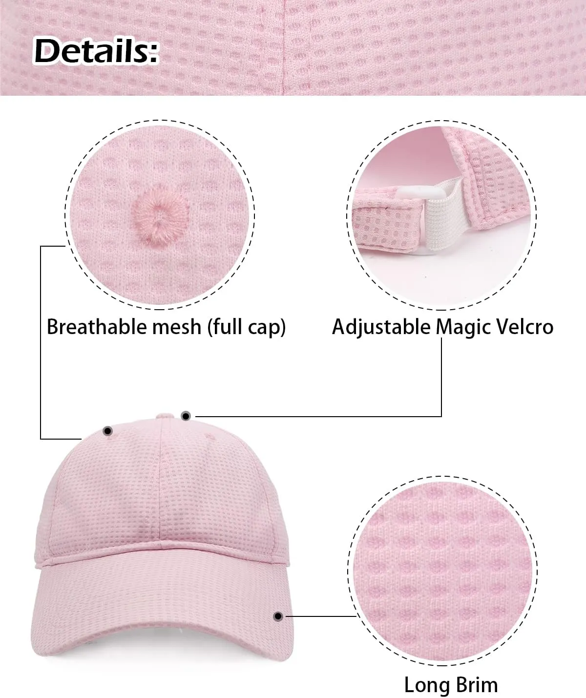 Zylioo Oversize XXL Baseball Cap,Long Brim Mesh Cap for Big Heads 22"-25",Large Summer Sun Hat