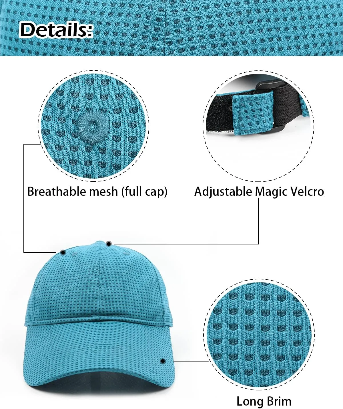 Zylioo Oversize XXL Baseball Cap,Long Brim Mesh Cap for Big Heads 22"-25",Large Summer Sun Hat
